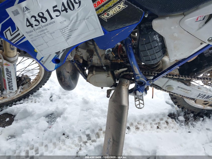 2001 Yamaha Yz VIN JYACG08C41A013932 IAAI salvage auction — THEFT, Salvage (Tennessee), sold $600 on 2026-09-09 (photo 9)