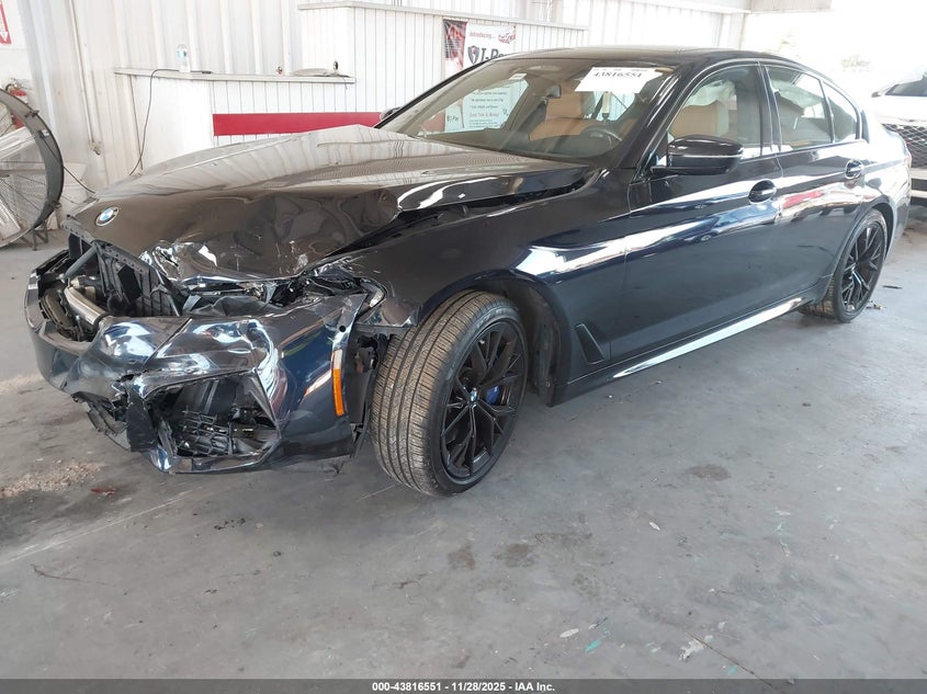 2022 BMW M550i xdrive VIN WBA13BK01NCH67995 IAAI salvage auction — FRONT END, Rebuildable (Florida), sold $14,300 on 2026-08-08 (photo 2)