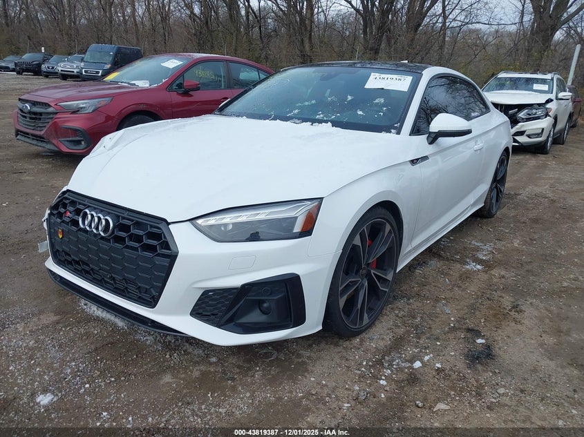 2022 Audi S5 VIN WAUR4AF52NA035447 IAAI salvage auction — FRONT END, Salvage (Indiana), sold $18,500 on 2026-07-29 (photo 2)
