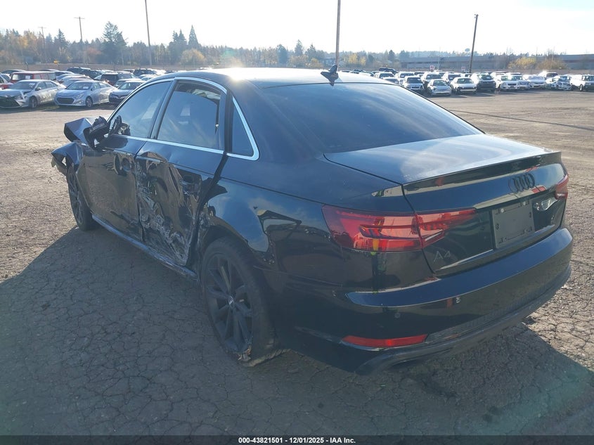 2019 Audi A4 VIN WAUENAF45KN001364 IAAI salvage auction — FRONT END, Salvage Title, sold $750 on 2026-07-30 (photo 3)