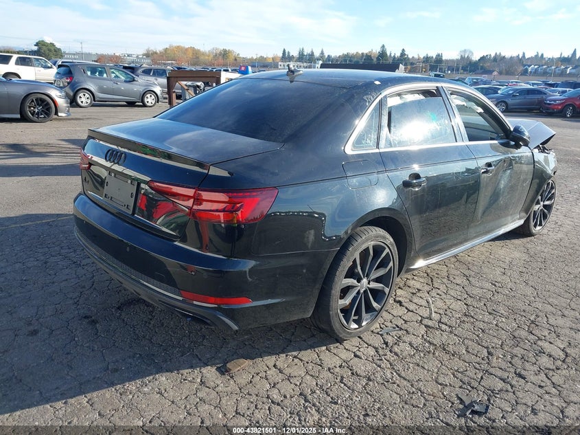 2019 Audi A4 VIN WAUENAF45KN001364 IAAI salvage auction — FRONT END, Salvage Title, sold $750 on 2026-07-30 (photo 4)
