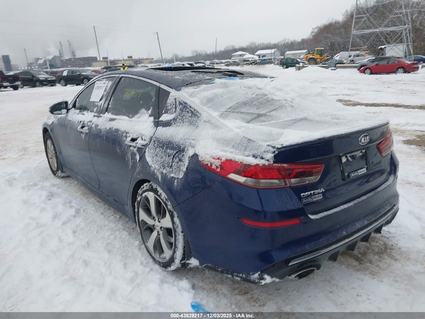 2019 Kia Optima VIN 5XXGT4L30KG349907 IAAI salvage auction — THEFT, Salvage (Indiana), sold $2,250 on 2026-07-08 (photo 3)