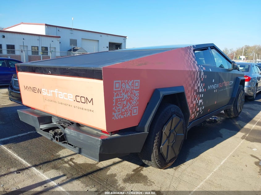 2024 Tesla Cybertruck VIN 7G2CEHED1RA042369 IAAI salvage auction — REAR END, Other, sold $46,200 on 2026-07-06 (photo 4)
