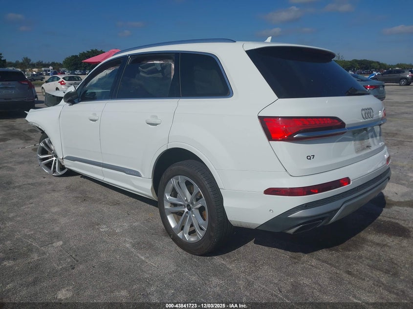 2025 Audi Q7 VIN WA1LVBF71SD014705 IAAI salvage auction — FRONT END, Certificate Of Destruction (Florida), sold $4,150 on 2026-07-09 (photo 3)