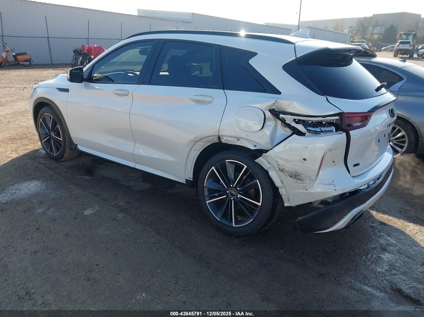2025 Infiniti Qx50 VIN 3PCAJ5FB2SF101908 IAAI salvage auction — LEFT SIDE, Original (Texas), sold $16,875 on 2026-07-08 (photo 3)