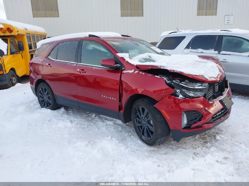 2022 Chevrolet Equinox VIN 3GNAXWEV4NS121872 IAAI salvage auction — FRONT END, Mv-907A (New York), sold $6,100 on 2026-07-30 (photo 1)