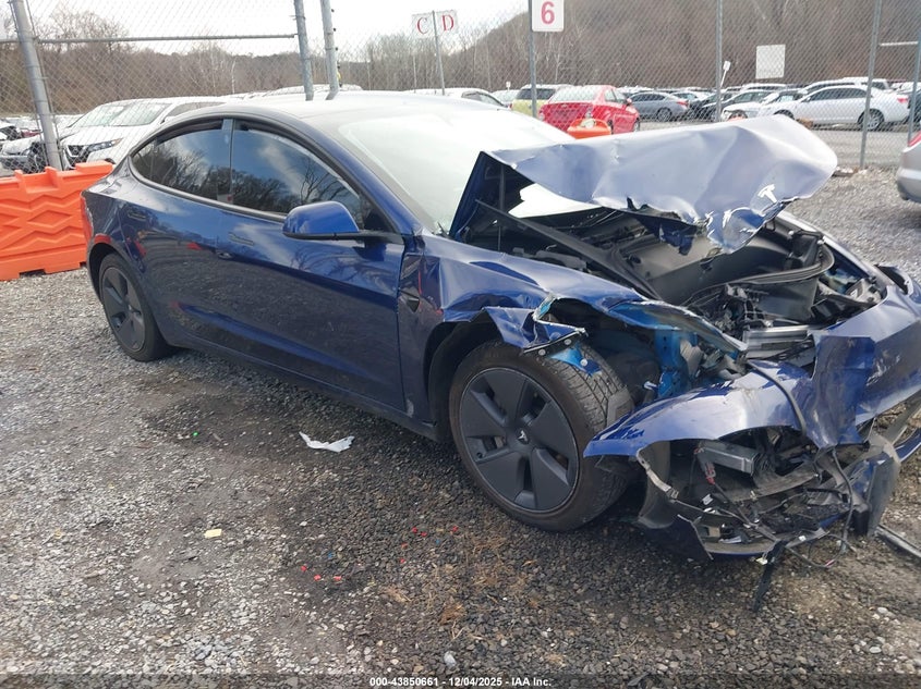 2023 Tesla Model 3 VIN 5YJ3E1EA1PF657150 IAAI salvage auction — FRONT END, Other, sold $4,250 on 2026-07-08 (photo 1)