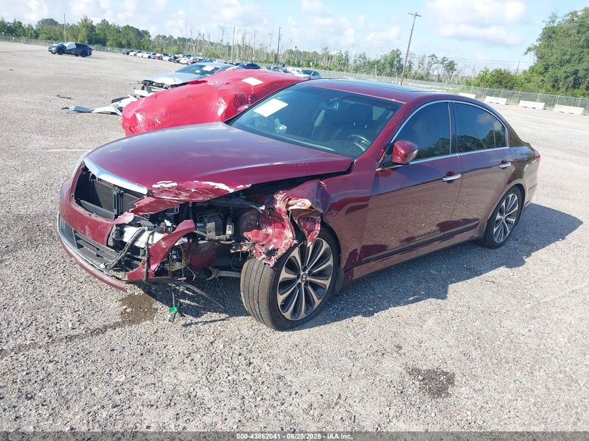 2013 Hyundai Genesis VIN KMHGC4DH7DU230318 IAAI salvage auction — FRONT END, Rebuildable (Florida), sold $325 on 2026-07-14 (photo 2)