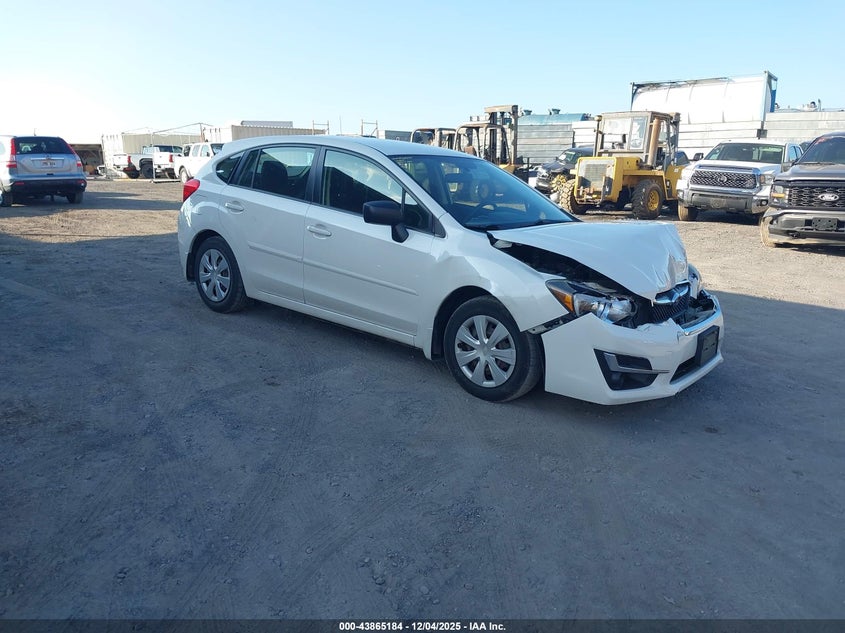 2016 Subaru Impreza VIN JF1GPAA63G8240941 IAAI salvage auction — FRONT END, Clear (Hawaii), sold $25 on 2026-07-21 (photo 1)