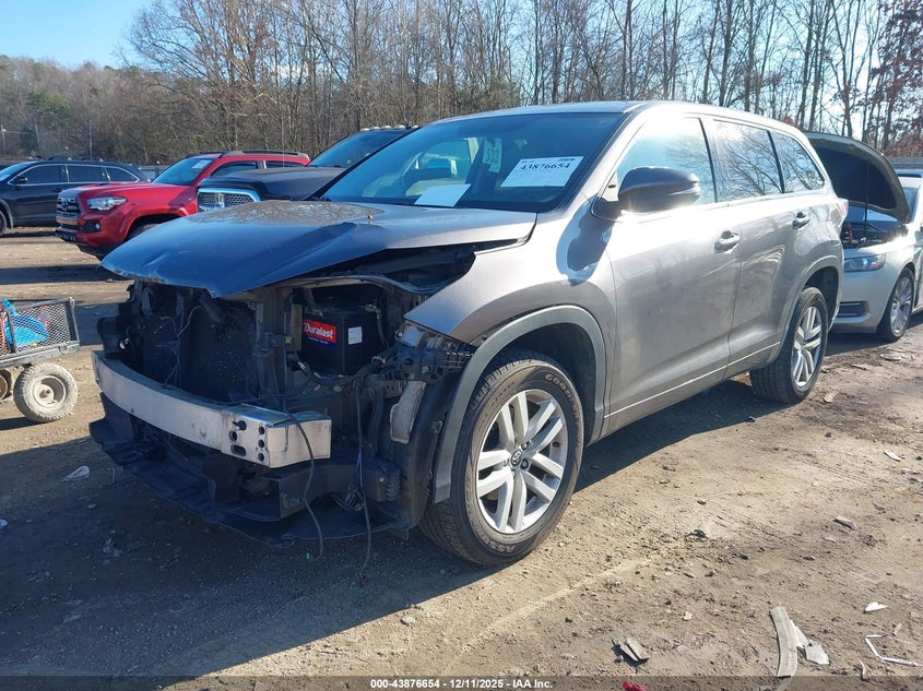 2016 Toyota Highlander VIN 5TDZKRFH0GS168960 IAAI salvage auction — FRONT END, Other, sold $4,900 on 2026-07-22 (photo 2)