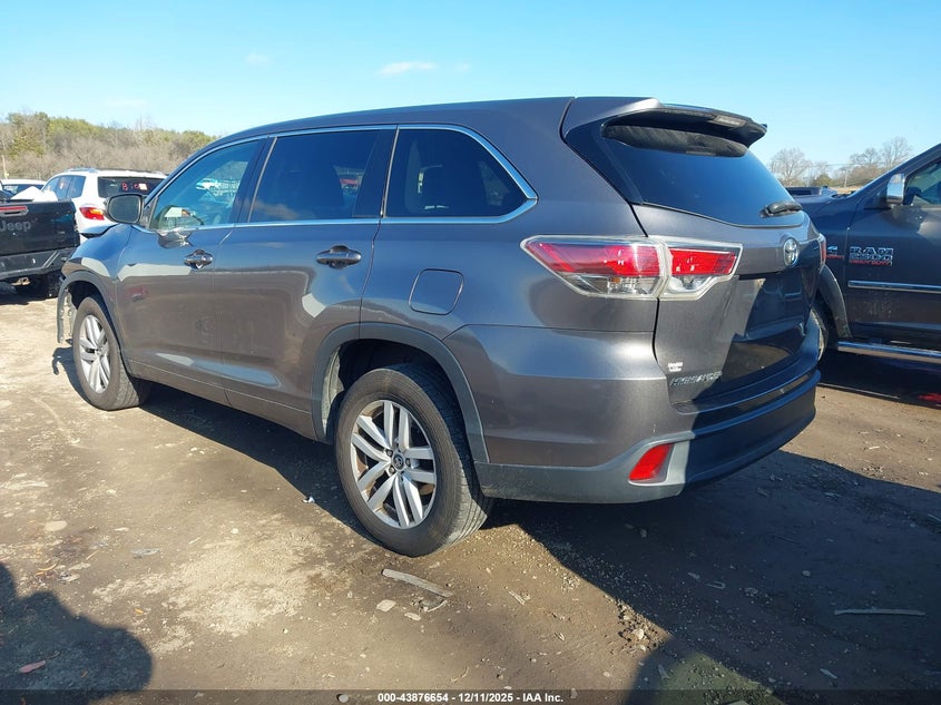 2016 Toyota Highlander VIN 5TDZKRFH0GS168960 IAAI salvage auction — FRONT END, Other, sold $4,900 on 2026-07-22 (photo 3)