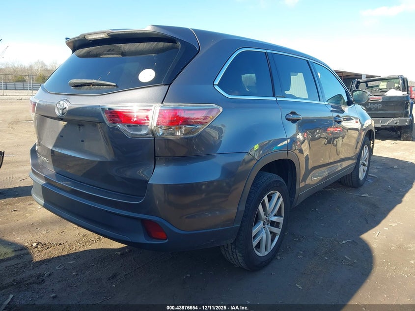 2016 Toyota Highlander VIN 5TDZKRFH0GS168960 IAAI salvage auction — FRONT END, Other, sold $4,900 on 2026-07-22 (photo 4)