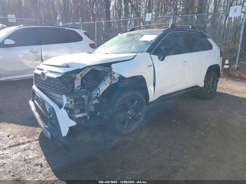 2019 Toyota Rav4 hybrid VIN 2T3EWRFV5KW041931 IAAI salvage auction — FRONT & REAR, Salvage - Greater Than 75% (Maryland), sold $8,700 on 2026-07-14 (photo 2)