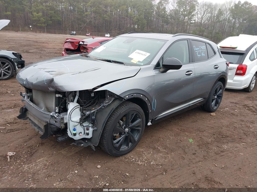 2022 Buick Envision VIN LRBAZLR4XND019350 IAAI salvage auction — FRONT END, Clear (Alabama), sold $4,500 on 2026-08-26 (photo 2)
