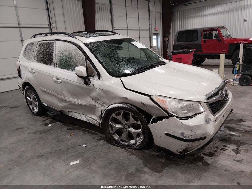 2015 Subaru Forester VIN JF2SJAWC4FH839884 IAAI salvage auction — FRONT END, Wait Title, sold $500 on 2026-07-31 (photo 1)