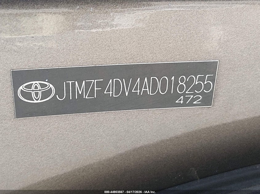 2010 Toyota Rav4 VIN JTMZF4DV4AD018255 IAAI salvage auction — ALL OVER, Salvage (New Mexico), sold $400 on 2026-07-10 (photo 9)