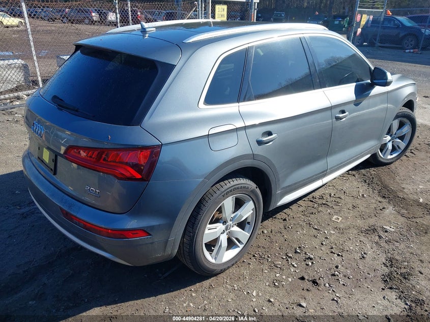 2018 Audi Q5 VIN WA1BNAFY8J2225098 IAAI salvage auction — RIGHT FRONT, Salvage (Massachusetts), sold $10,200 on 2026-07-09 (photo 4)