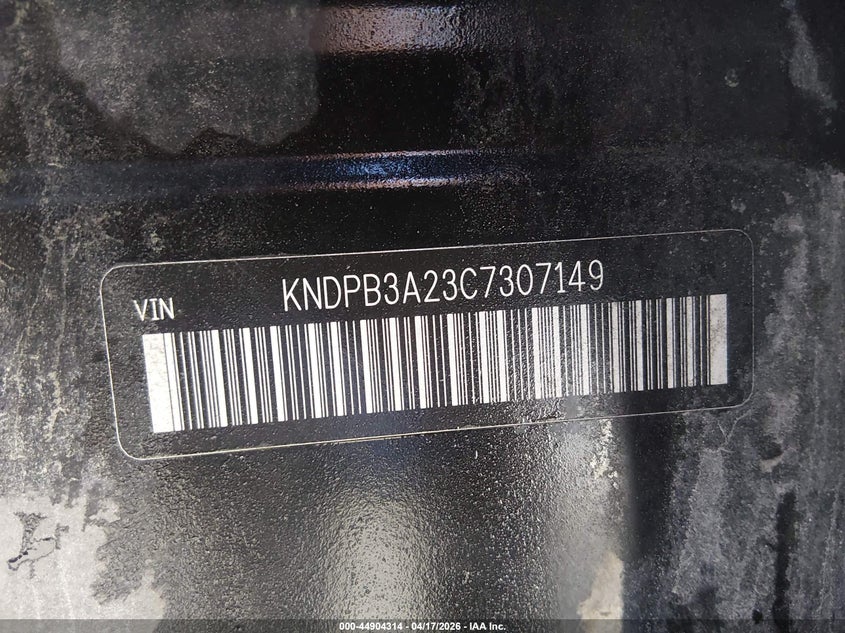 2012 Kia Sportage VIN KNDPB3A23C7307149 IAAI salvage auction — SIDE, Wait Title, sold $1,650 on 2026-07-26 (photo 9)