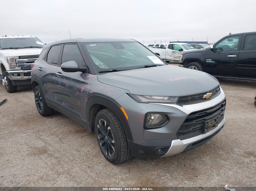 2021 Chevrolet Trailblazer VIN KL79MPS25MB046207 IAAI salvage auction — HAIL, Original (Texas), sold $5,875 on 2026-07-28 (photo 1)