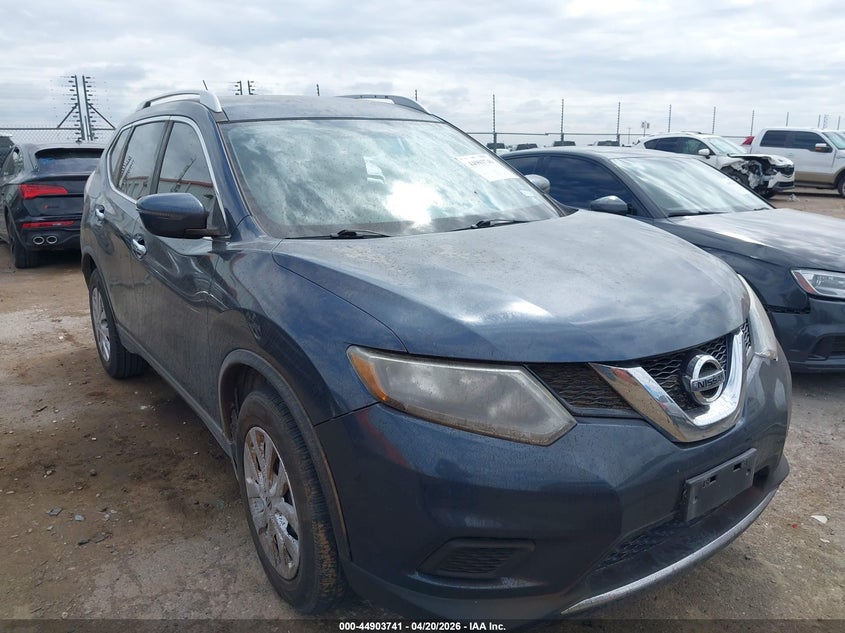 2016 Nissan Rogue VIN KNMAT2MTXGP637619 IAAI salvage auction — LEFT SIDE, Original (Texas), sold $2,950 on 2026-07-07 (photo 1)