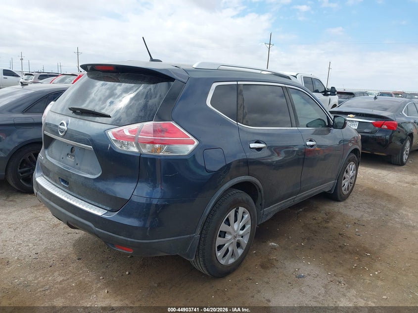 2016 Nissan Rogue VIN KNMAT2MTXGP637619 IAAI salvage auction — LEFT SIDE, Original (Texas), sold $2,950 on 2026-07-07 (photo 4)