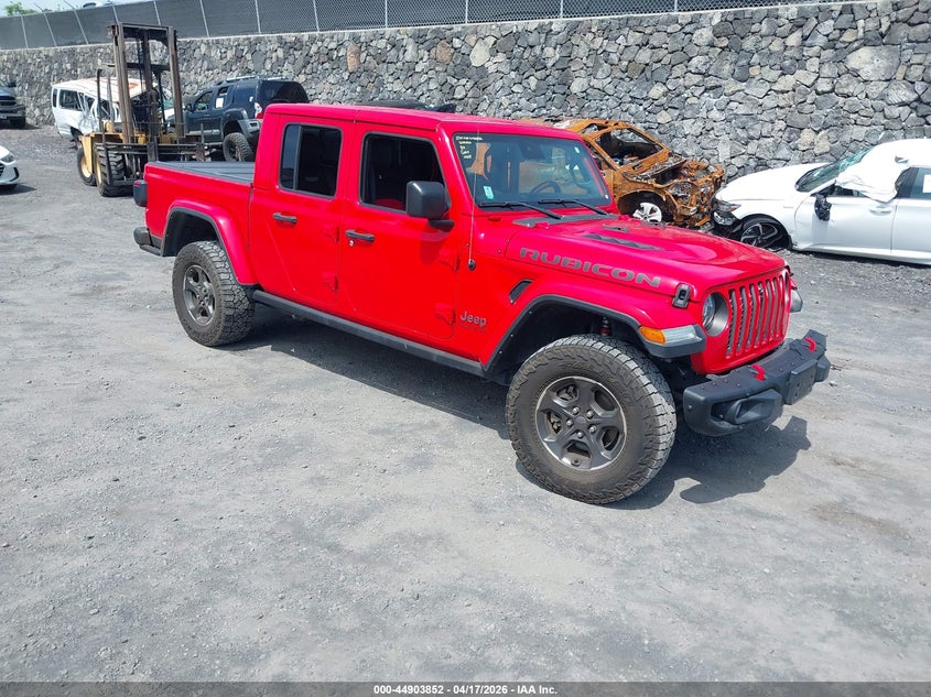 2021 Jeep Gladiator VIN 1C6JJTBG8ML590439 IAAI salvage auction — LEFT SIDE, Wait Title, sold $12,100 on 2026-07-28 (photo 1)