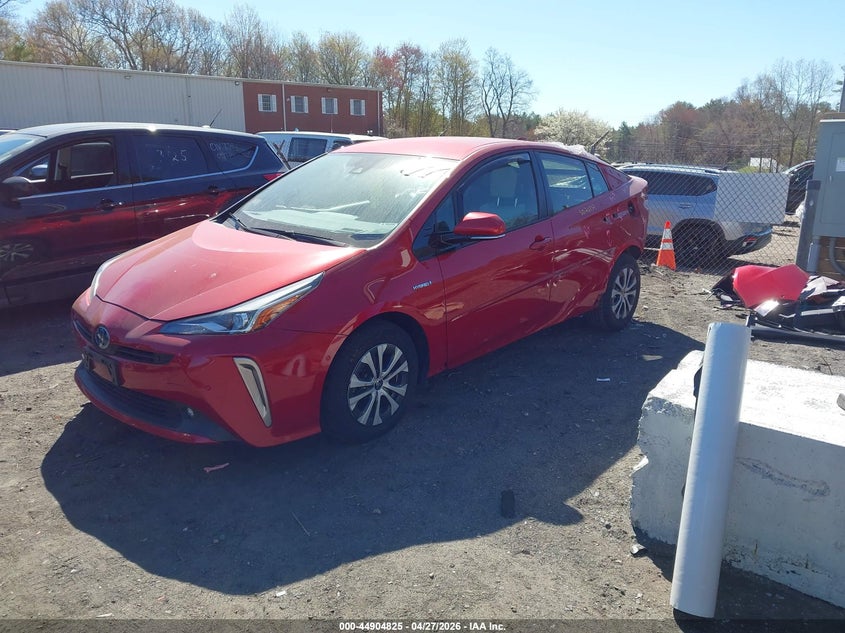 2019 Toyota Prius VIN JTDL9RFU1K3000561 IAAI salvage auction — REAR END, Salvage (Massachusetts), sold $7,050 on 2026-07-14 (photo 2)