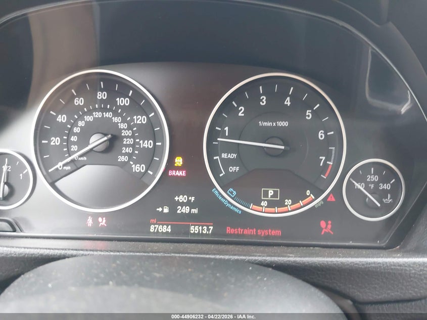 2015 BMW 3er VIN WBA3B9G5XFNR92900 IAAI salvage auction — RIGHT REAR, Salvage (Missouri), sold $3,475 on 2026-08-19 (photo 7)