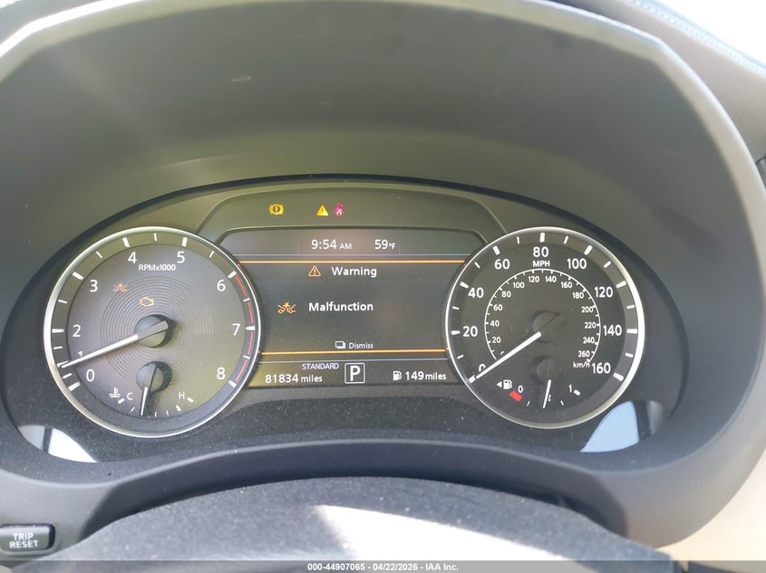 2020 Infiniti Qx50 VIN 3PCAJ5M1XLF102204 IAAI salvage auction — FRONT END, Salvage (North Carolina), sold $4,200 on 2026-07-09 (photo 7)