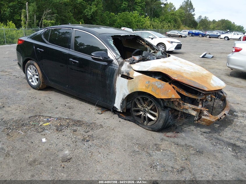 2011 Kia Optima VIN KNAGM4A76B5134391 IAAI salvage auction — ENGINE BURN, Salvage (Georgia), sold $25 on 2026-07-29 (photo 1)