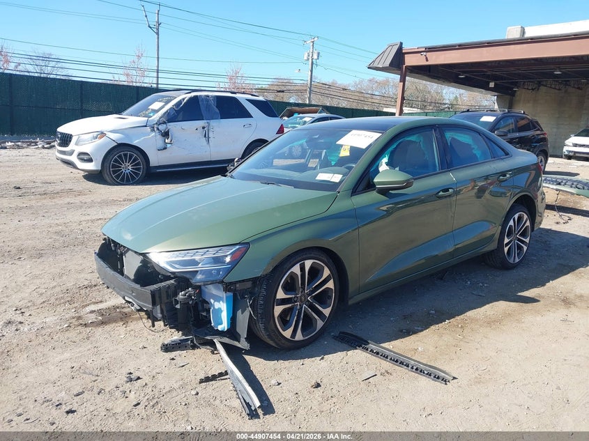 2025 Audi A3 VIN WAUHUDGY2SA057367 IAAI salvage auction — RIGHT SIDE, Salvage Title, sold $5,125 on 2026-07-21 (photo 2)