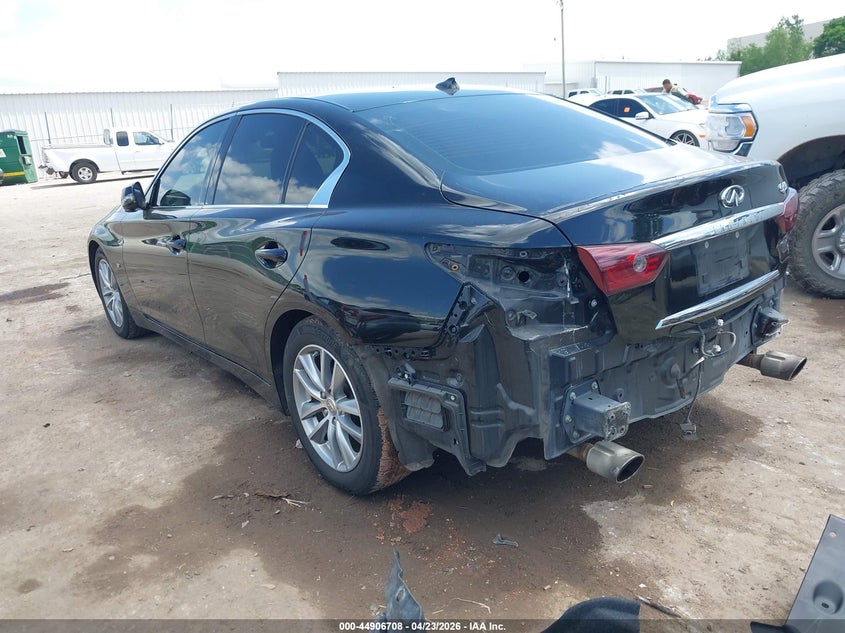 2014 Infiniti Q50 VIN JN1BV7AP2EM676662 IAAI salvage auction — REAR END, Salvage (Oklahoma), sold $2,250 on 2026-07-15 (photo 3)
