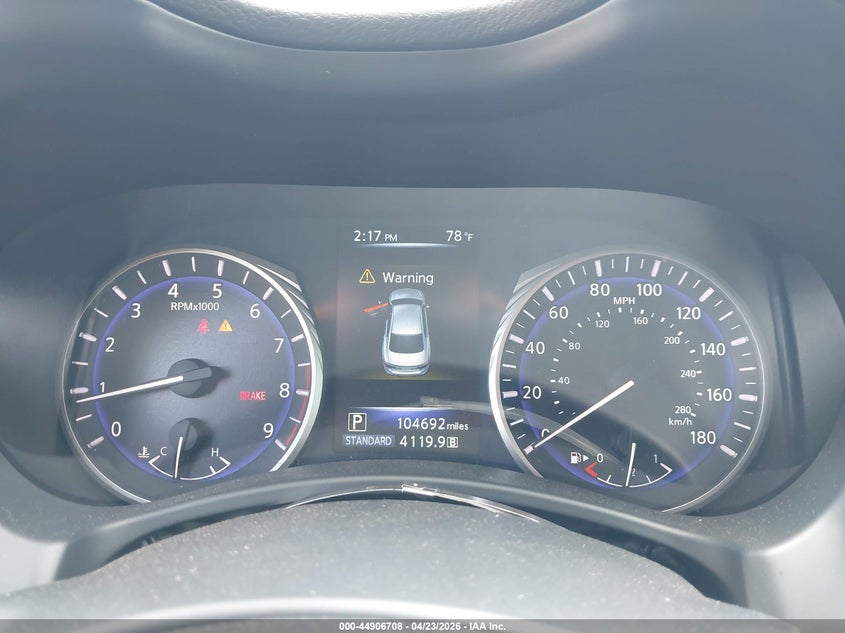 2014 Infiniti Q50 VIN JN1BV7AP2EM676662 IAAI salvage auction — REAR END, Salvage (Oklahoma), sold $2,250 on 2026-07-15 (photo 7)