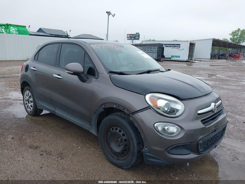 2017 Fiat 500x VIN ZFBCFXAB6HP546697 IAAI salvage auction — LEFT FRONT, Salvage (Texas), sold $525 on 2026-07-08 (photo 1)
