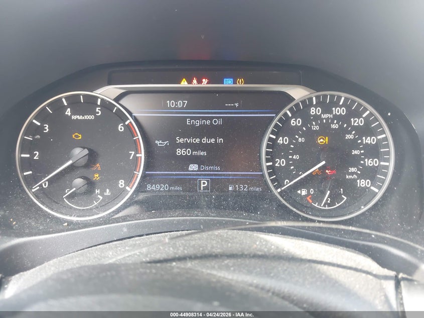 2020 Nissan Altima VIN 1N4AL4FV3LC153373 IAAI salvage auction — FRONT & REAR, Salvage Title, sold $3,375 on 2026-09-09 (photo 7)
