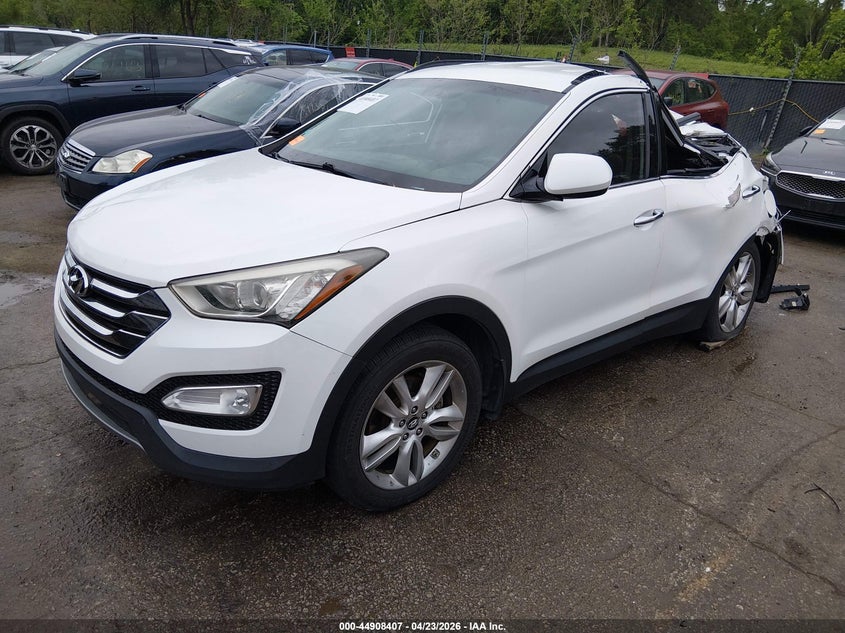 2013 Hyundai Santa fe VIN 5XYZU3LA8DG031594 IAAI salvage auction — REAR END, Junk (Missouri), sold $800 on 2026-07-08 (photo 2)
