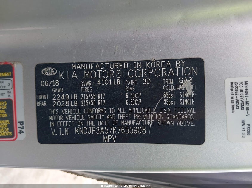 2019 Kia Soul VIN KNDJP3A57K7655908 IAAI salvage auction — LEFT SIDE, Original (Texas), sold $1,725 on 2026-07-07 (photo 9)