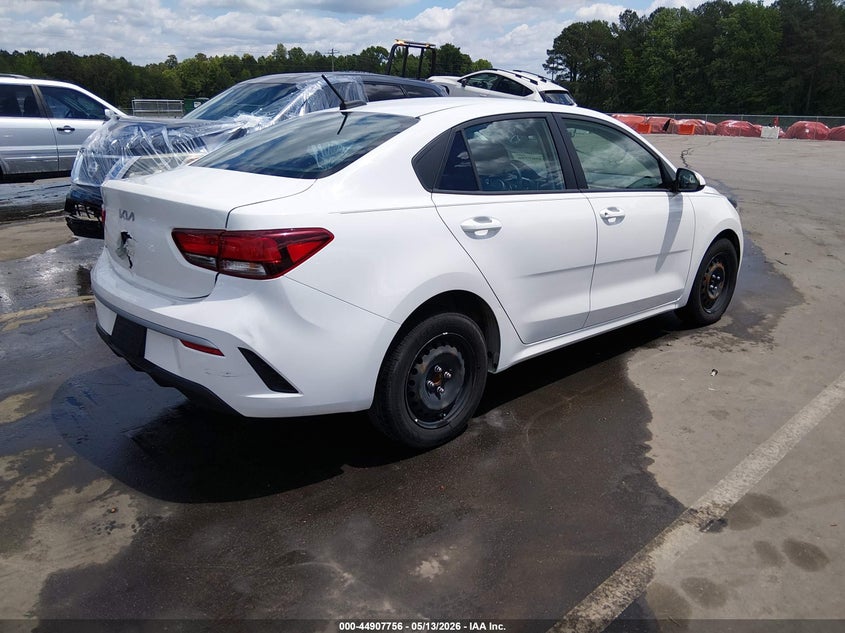 2022 Kia Rio VIN 3KPA24AD3NE483781 IAAI salvage auction — SIDE, Salvage (North Carolina), sold $1,300 on 2026-07-22 (photo 4)