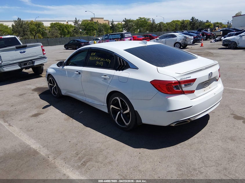 2020 Honda Accord VIN 1HGCV1F3XLA043069 IAAI salvage auction — FRONT END, Salvage Title, sold $9,100 on 2026-10-19 (photo 3)