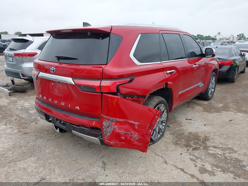 2024 Toyota Sequoia VIN 7SVAAABA3RX021867 IAAI salvage auction — REAR END, Original (Texas), sold $11,600 on 2026-07-21 (photo 4)