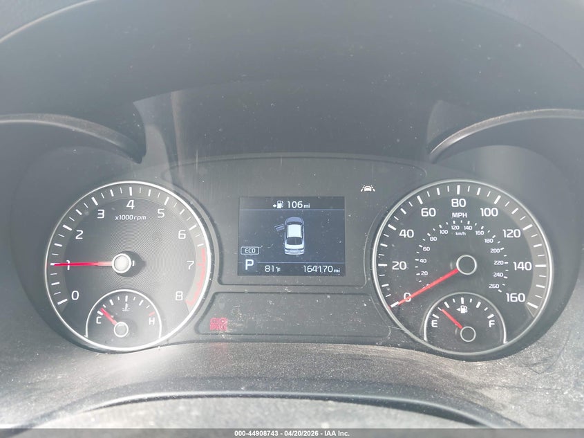 2020 Kia Optima VIN 5XXGT4L38LG429697 IAAI salvage auction — FRONT END, Salvage Title, sold $25 on 2026-07-29 (photo 7)