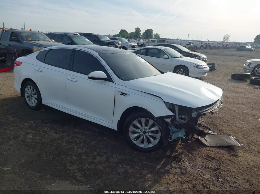 2016 Kia Optima VIN 5XXGU4L30GG120504 IAAI salvage auction — FRONT END, Clear (Arkansas), sold $375 on 2026-07-08 (photo 1)