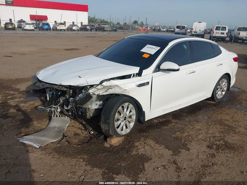 2016 Kia Optima VIN 5XXGU4L30GG120504 IAAI salvage auction — FRONT END, Clear (Arkansas), sold $375 on 2026-07-08 (photo 2)