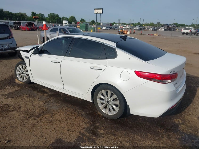 2016 Kia Optima VIN 5XXGU4L30GG120504 IAAI salvage auction — FRONT END, Clear (Arkansas), sold $375 on 2026-07-08 (photo 3)