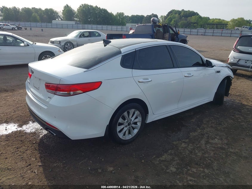2016 Kia Optima VIN 5XXGU4L30GG120504 IAAI salvage auction — FRONT END, Clear (Arkansas), sold $375 on 2026-07-08 (photo 4)