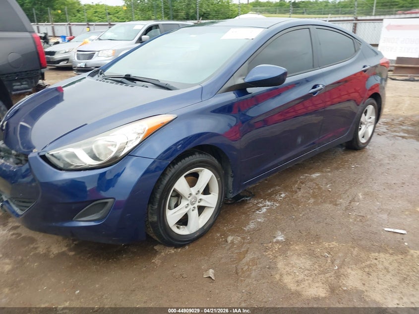 2013 Hyundai Elantra VIN KMHDH4AE4DU717412 IAAI salvage auction — FRONT END, Clear (Oklahoma), sold $925 on 2026-07-22 (photo 2)