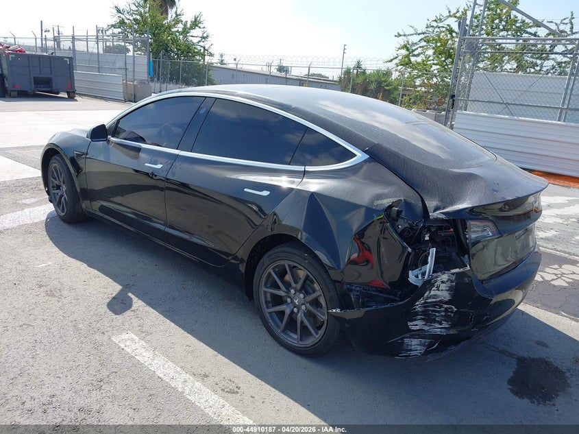 2020 Tesla Model 3 VIN 5YJ3E1EA2LF631702 IAAI salvage auction — LEFT REAR, Salvage Title, sold $3,550 on 2026-07-29 (photo 3)