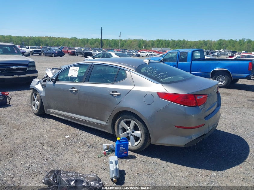 2015 Kia Optima VIN 5XXGM4A74FG515502 IAAI salvage auction — FRONT END, Salvage - Greater Than 75% (Maryland), sold $250 on 2026-07-06 (photo 3)