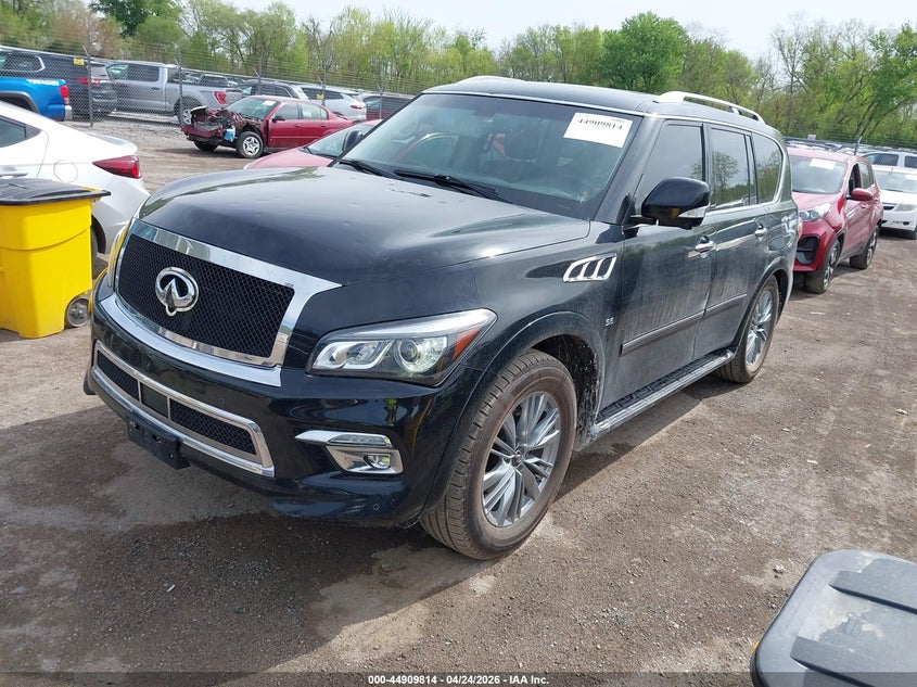 2016 Infiniti Qx80 VIN JN8AZ2NE3G9121870 IAAI salvage auction — HAIL, Salvage (Iowa), sold $4,650 on 2026-07-13 (photo 2)