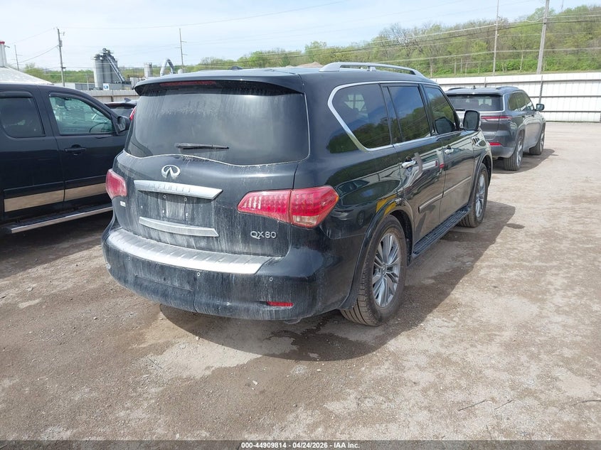 2016 Infiniti Qx80 VIN JN8AZ2NE3G9121870 IAAI salvage auction — HAIL, Salvage (Iowa), sold $4,650 on 2026-07-13 (photo 4)